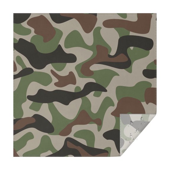 Camouflage Square Tablecloth 60x60in(152x152cm) – Waterproof Polyester Printed Table Cover, Wrinkle Resistant & Washable for Kitchen Dining Picnic Party Decor