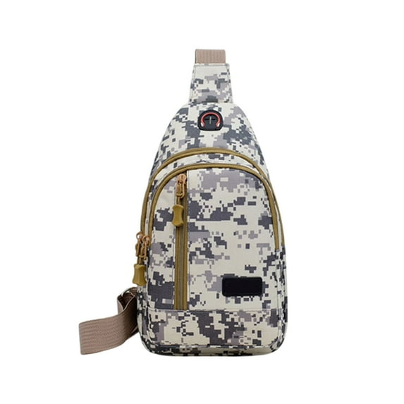 Camouflage Style Camouflage Sling Bag with 4 Compartments, 11.8" Tactical Crossbody Chest Pack for Outdoor Activities, Lightweight Multi-Way Shoulder Bag