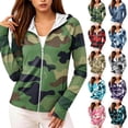 thumbnail image 1 of Camouflage Sun Protection Hoodie for Women UPF 50+ - Active Outdoor Long Sleeve Zip Up Jacket with Thumbholes & Pockets, Lightweight Athletic Rash Guard Earthy Yellow XL, 1 of 6