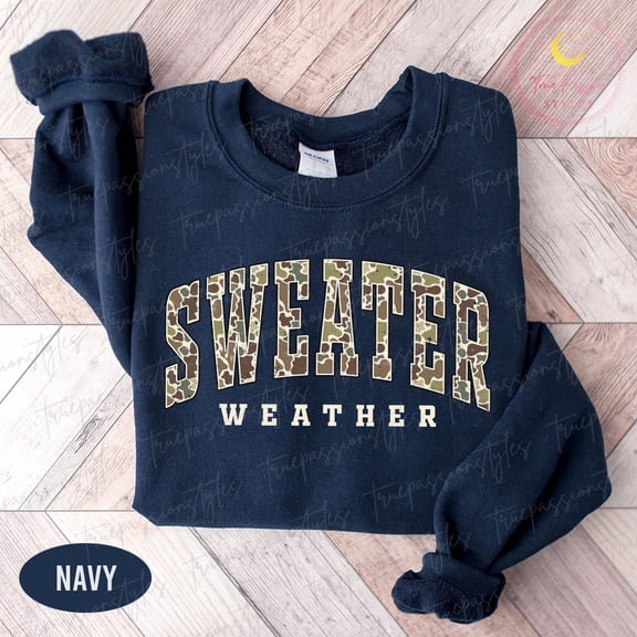 Camouflage Sweater Weather Seatshirt, Cozy Sweater, Womens Fall s, Winter Season Sweatshirt, Camo Fall Tee S04574, F2827 Tshirt All Size S-5XL