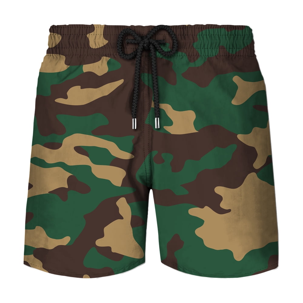 Camouflage Swimwear Shorts Men's Beach Shorts Kids Boy Kamado Nezuko ...