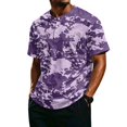 thumbnail image 1 of Camouflage T-shirt for Men Comfortable and Breathable Shirts for Men Short Sleeve Henley V Neck T-Shirt Green Camo Mens T-shirts, 1 of 5