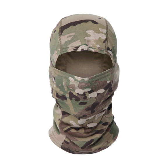 Camouflage Tactical Balaclava, UPF 50+ UV Protection Breathable Full Face Mask, Quick Dry Neck Gaiter for Cycling, Hunting, Outdoor Sports
