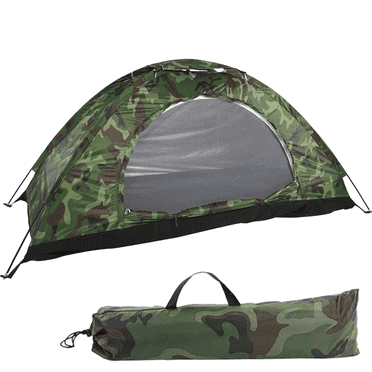 Camouflage Tent UV-anti Tent Waterproof One Person Tent for Camping Hiking, Lightweight Backpacking Dome Tents, Camouflage Tent