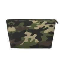 Camouflage Travel Handbag Leather Purse Organizer Tidy Bag Purse Toiletry Clutch For Women