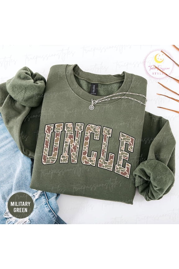 Camouflage Uncle Sweatshirt, For Uncle, Uncle s, Retro Uncle Sweater, Camo Hunting Uncle Sweatshirt S04351, F2961 Sweatshirt All Size S-5XL