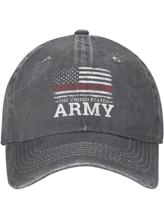 Camouflage Us Flag Veteran Mens Baseball Cap Veteran of The United States Army Retro Caps for Womens Trendy Outdoor Caps