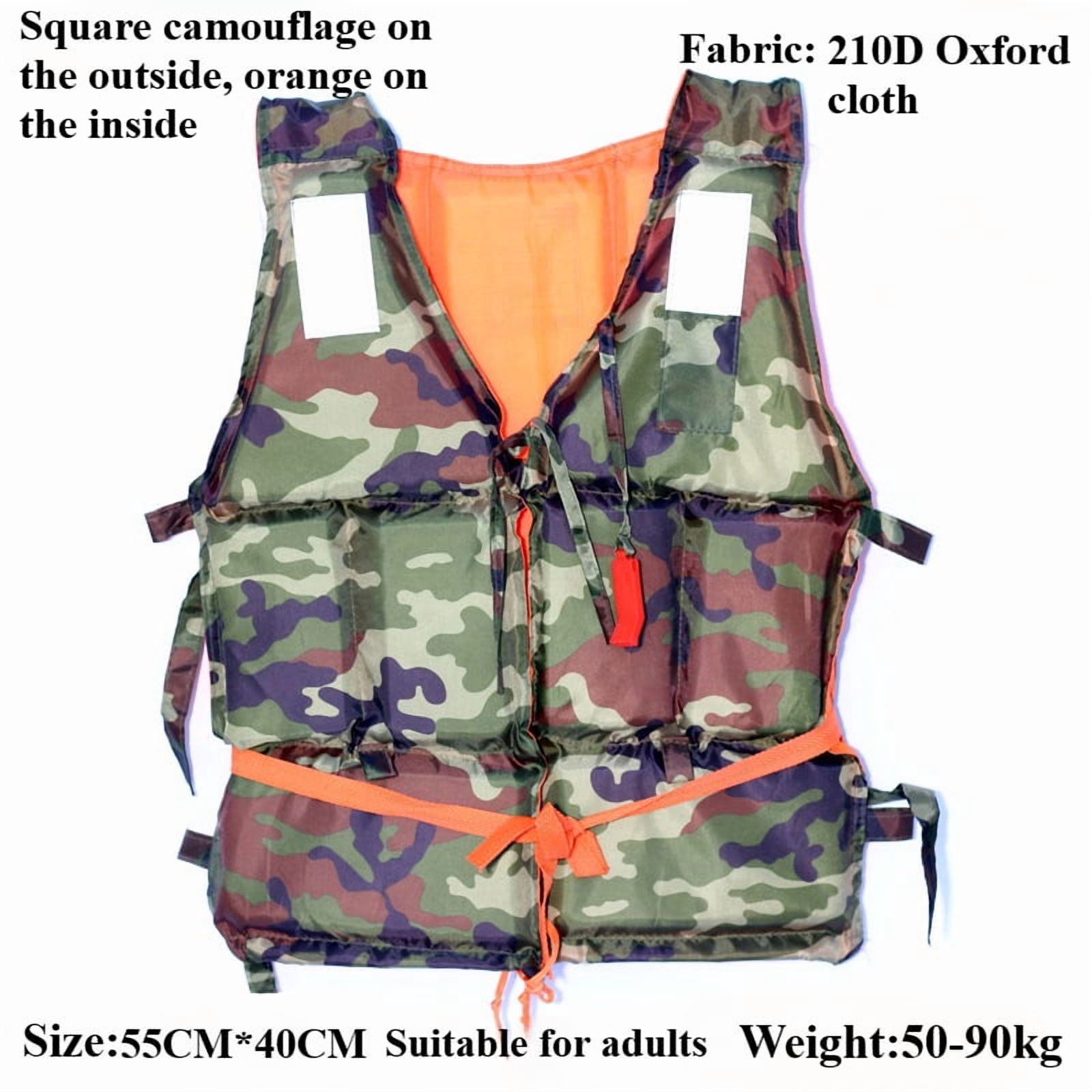 Camouflage one-size adult life jacket buoyancy vest disaster rescue work life jacket jungle protection swimming