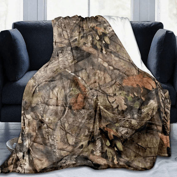 Camouflage pattern soft and warm flannel blanket suitable for outdoor travel, air conditioning, nap, throw blanket, autumn blanket, plush blanket, bedding(50*60IN)