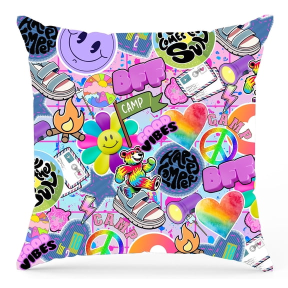 Camp Autograph Pillow – Soft Travel Pillow for Summer Camp, Cabin, Sleepaway, Kids Gifts – White Keepsake with Permanent Marker – Personalized Signing Pillow for Boys & Girls