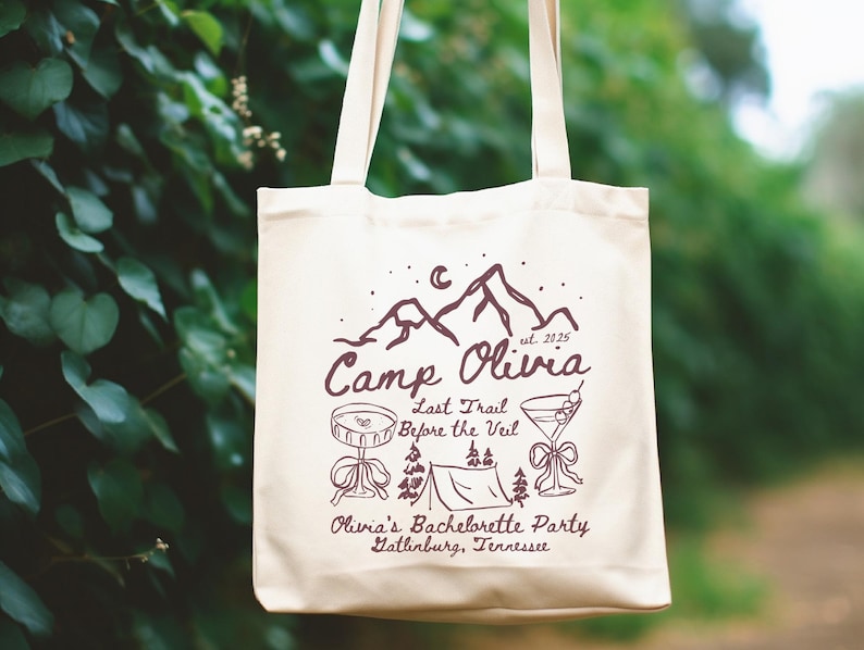 Camp Bachelorette Tote Bag Bach Party Favor Bachelorette Party Favor ...