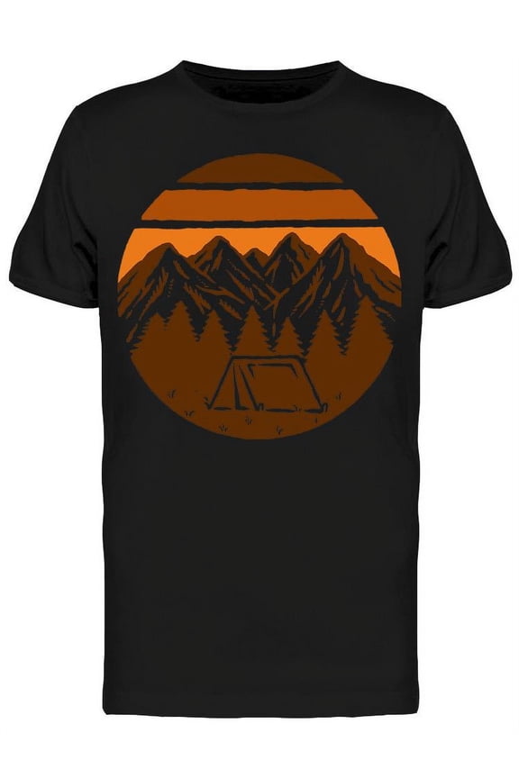 Camp Behind The Mountains T-Shirt Men -Image by Shutterstock, Male Medium