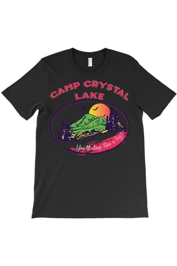 Camp Camping Crystal Lake Horror Retro Vintage 70s 80s Camper Camper H30789 Unisex T-Shirt, Up to 5XL Available