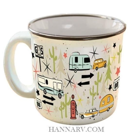 Camp Casual  15 oz. Wanderlust Mug, White