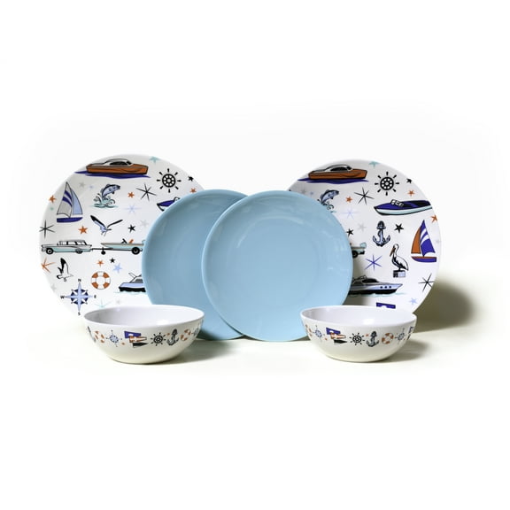 6 PIECE MARINE DISH SET