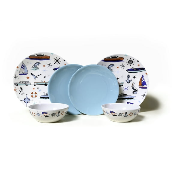 6 PIECE MARINE DISH SET
