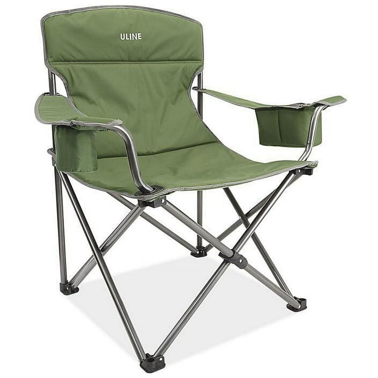 Camp Chair - Forest Green Durable – Extra-Wide Seat 400 lb