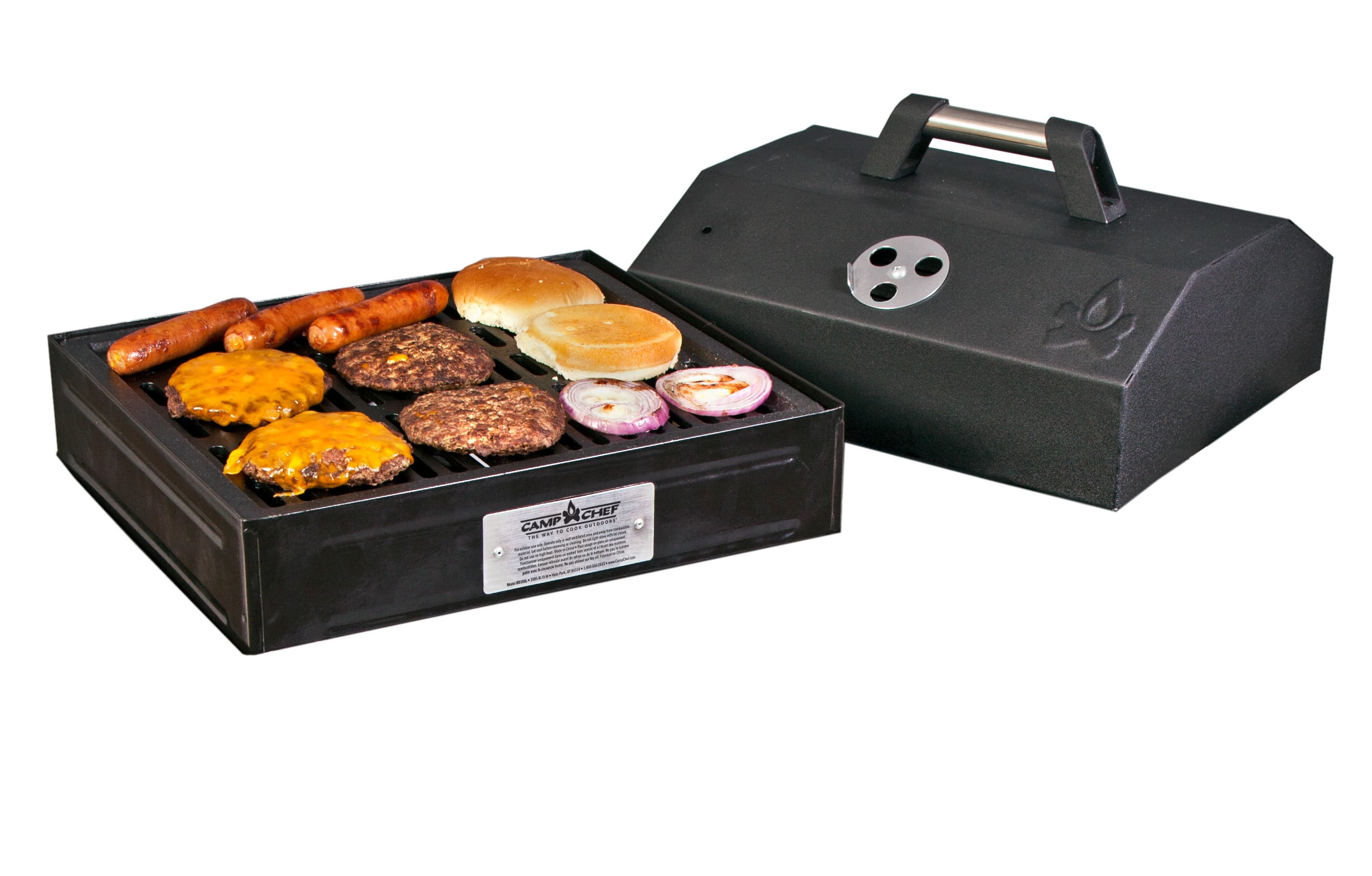 Camp Chef Black Cast Iron Propane Grill Box with Vented Lid