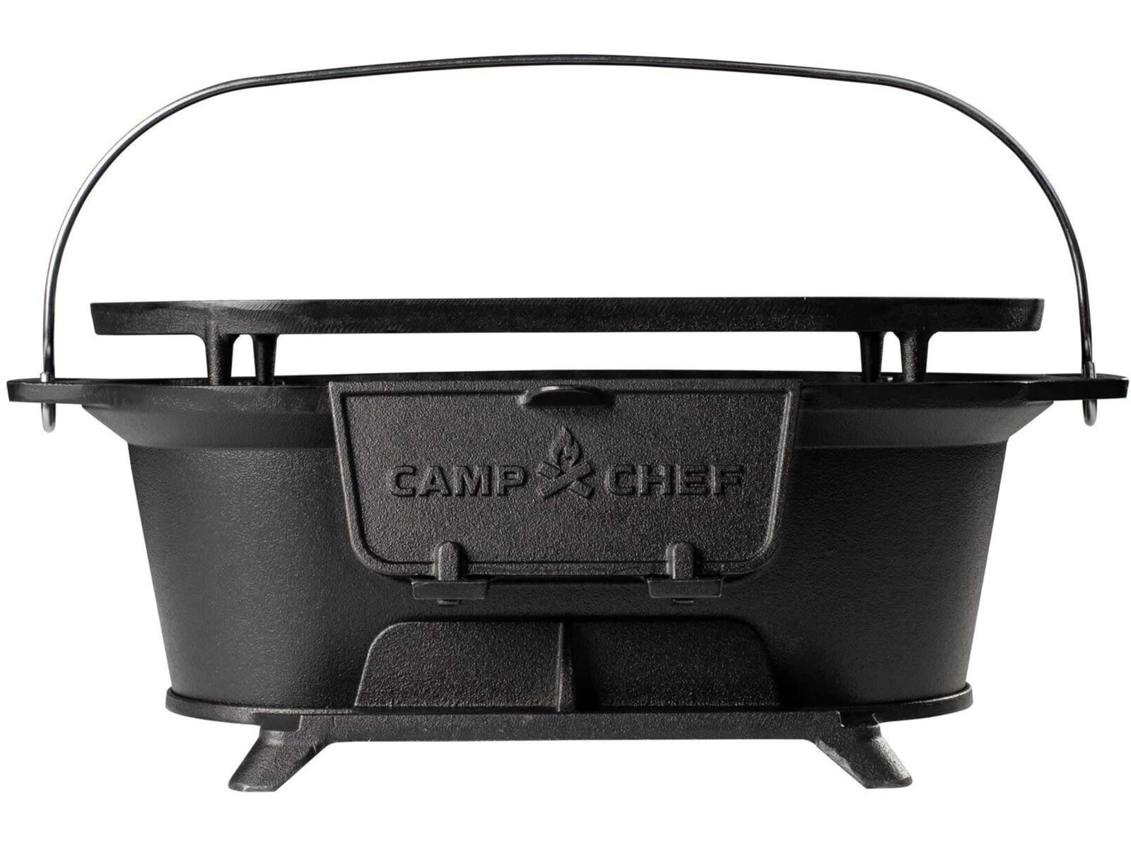 Black Cast Iron Portable Hibachi Charcoal Grill