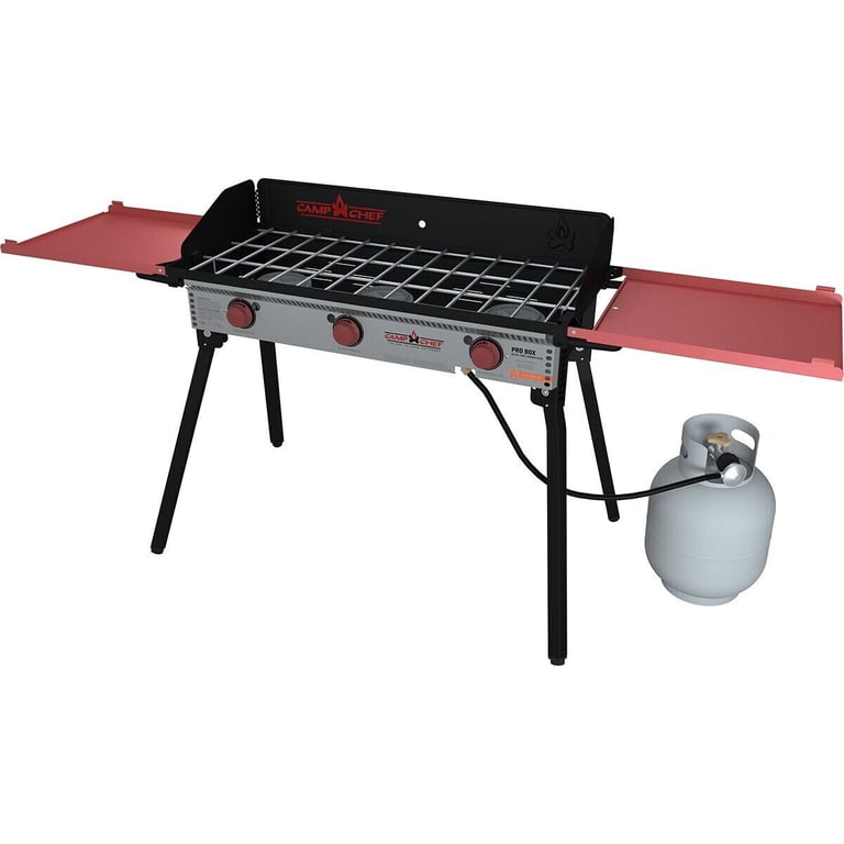 Camp Chef Pro 90X Three-Burner Outdoor Propane Stove with Folding