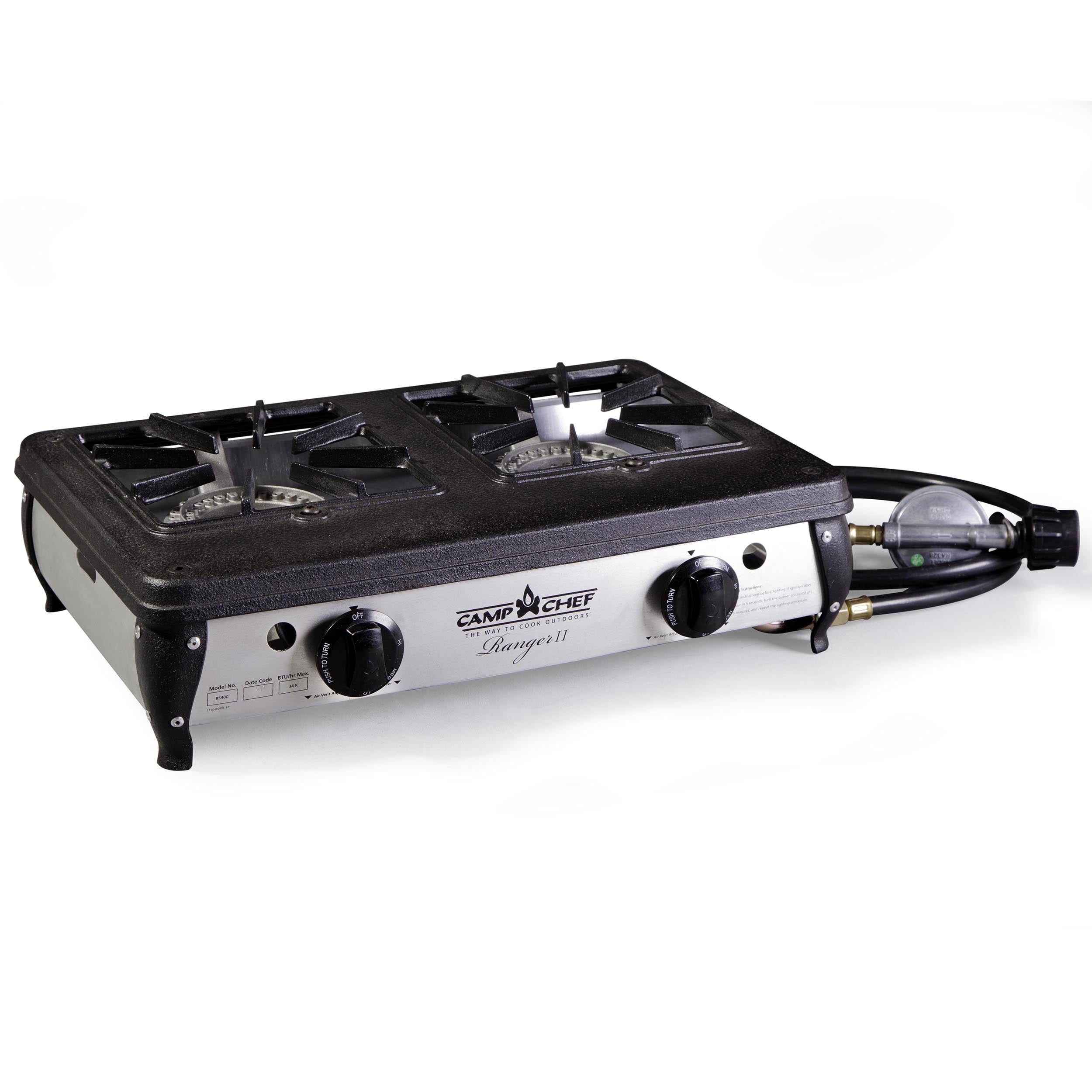 Portable Double Propane Gas 2 Burner Stove for Camping, Picnics, Tailgate,  and Contractors