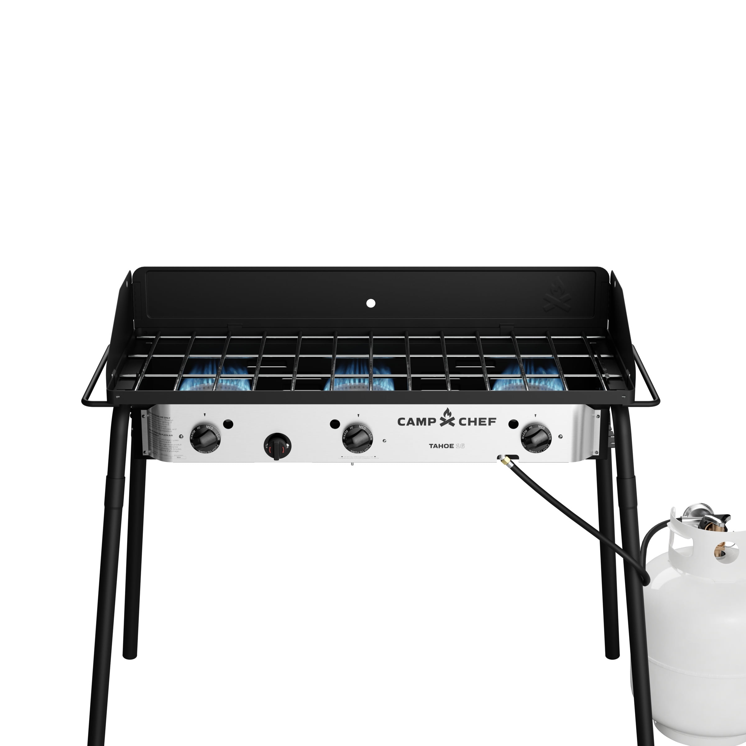 Camp Chef Tahoe 16 x 38 Cooking Surface Area Deluxe 3 Burner Grill TB90LW 90 000BTU Propane Stove