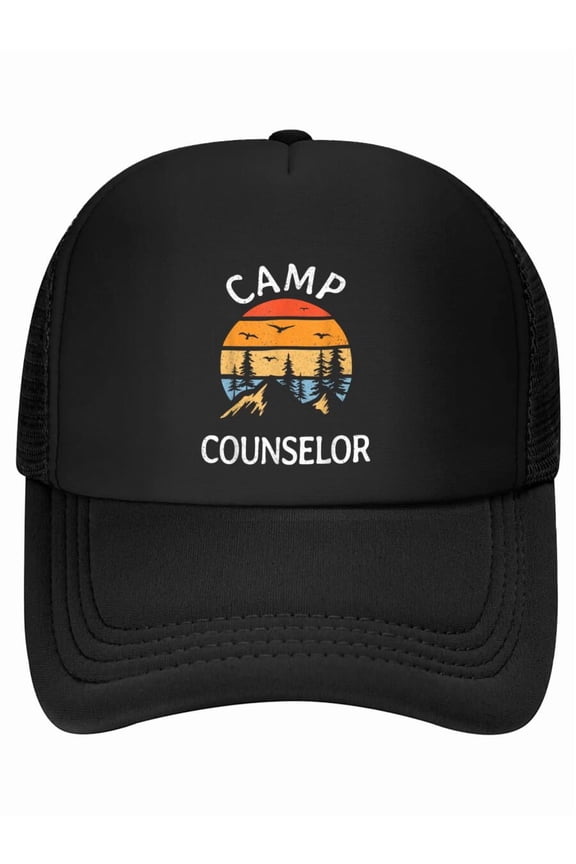 Camp Counselor Retro Summer Director Camper Staff Camping Baseball Cap