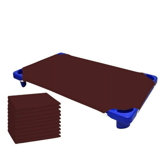 Camp County Beyond Cotton-Polyester Blend, Toddler Size Day Care Cot Sheet, Burgundy , 22 x 52, for Boys and Girls- Pack of 6