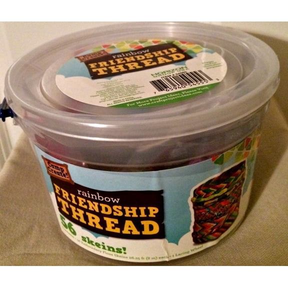 Camp Create Rainbow Friendship Thread with 56 Skeins, 1 Each