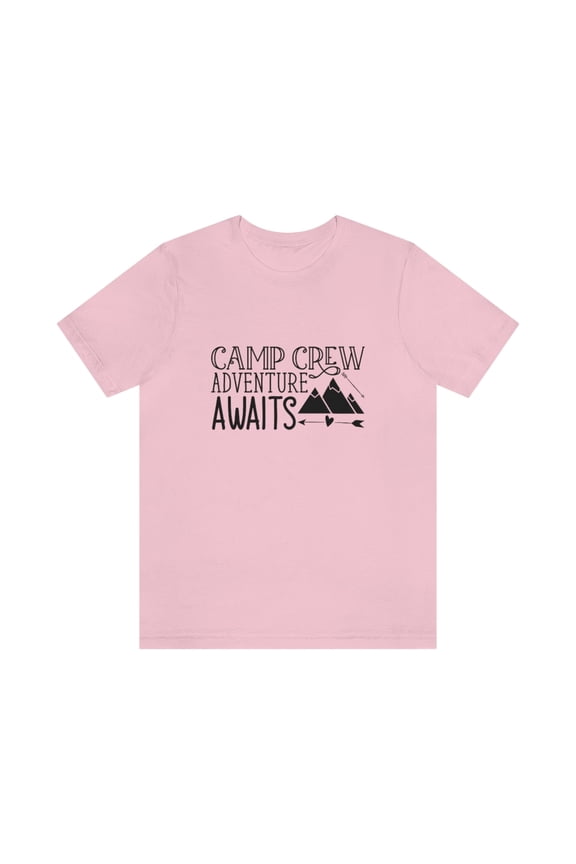 Camp Crew Adventure Awaits! Unisex Jersey Short Sleeve Tee