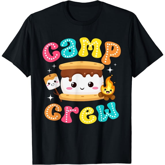Sammer Weekend Camp Crew 'Mores Marshmallow Camping Family Vacation Girls T-Shirt ...