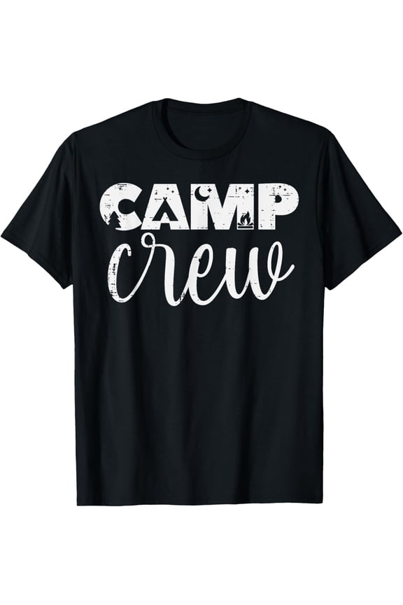 Camp Crew Tents Camping Friends Family Men Women Kids T-Shirt