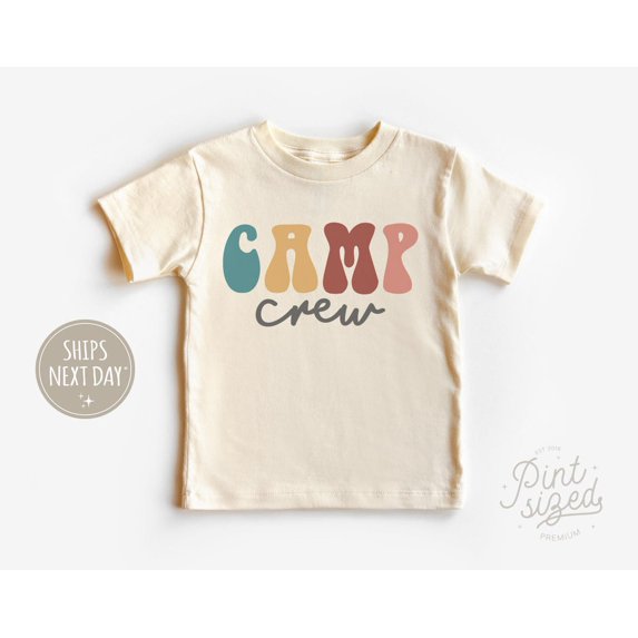 Camp Crew Toddler Shirt - Retro Cousin Tee - Camping Natural Kids Shirt, New Born, Baby Shower Gift, New Parents Gift