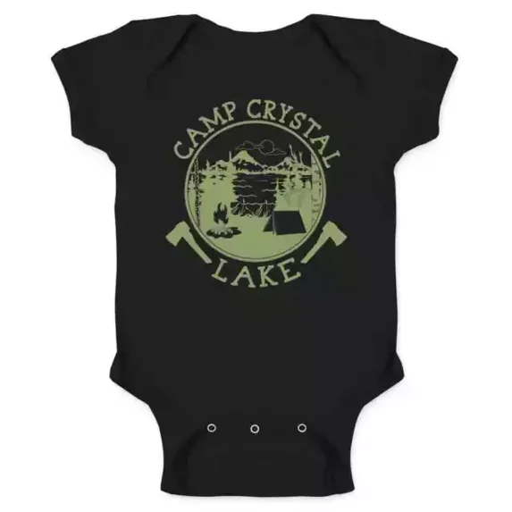 Camp Crystal Lake Counselor Shirt Vintage Costume Baby Bodysuit Cute Baby Onesie, BABY BODYSUIT LAT 4424