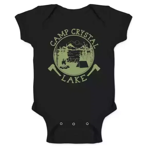 Camp Crystal Lake Counselor Shirt Vintage Costume Baby Bodysuit Cute Baby Onesie, BABY BODYSUIT LAT 4424
