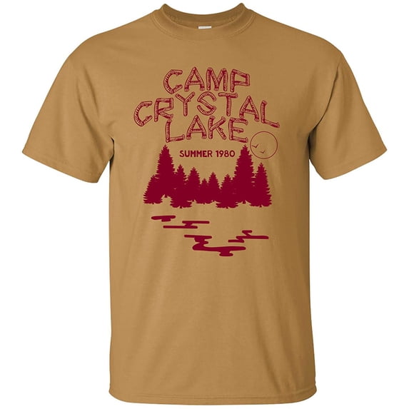 Camp Crystal Lake - Halloween Movie T Shirt - X-Large - Old Gold