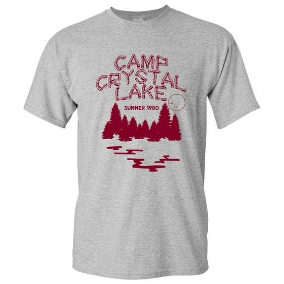 Camp Crystal Lake - Halloween Movie T Shirt - X-Large - Sport Grey