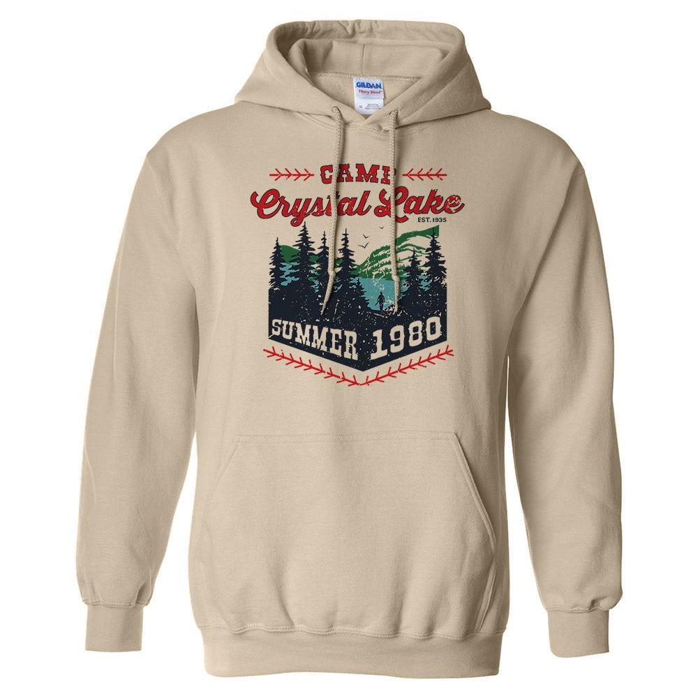 Camp Crystal Lake Hoodie Sweatshirt Unisex Medium Sand - Walmart.com