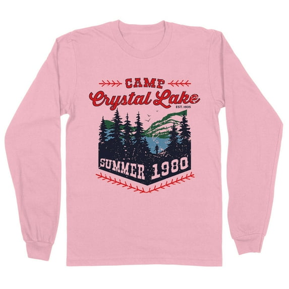 Camp Crystal Lake Long Sleeve Shirt Unisex 3X-Large Pink