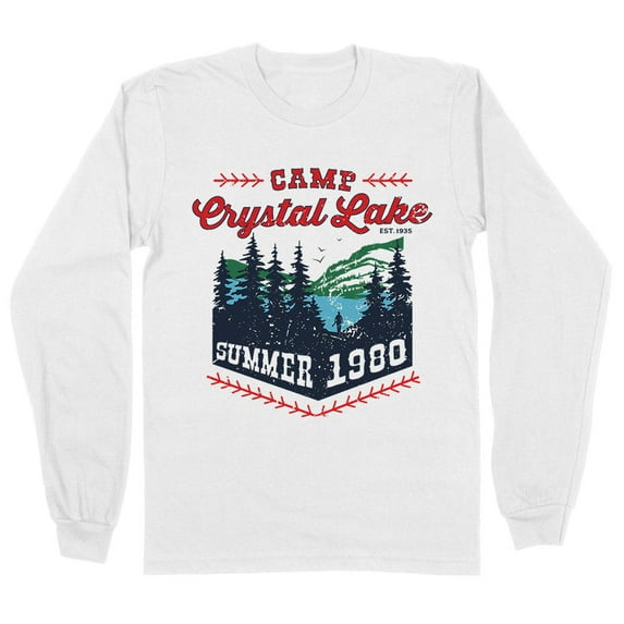 Camp Crystal Lake Long Sleeve Shirt Unisex Large White