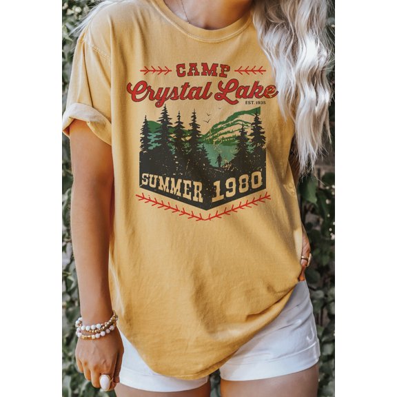 Camp Crystal Lake Shirt, Trendy Fall Scary Movie Halloween T-Shirt, Pumpkin Patch Tee, Fes