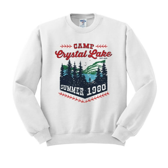 Camp Crystal Lake Sweatshirt Unisex Large White