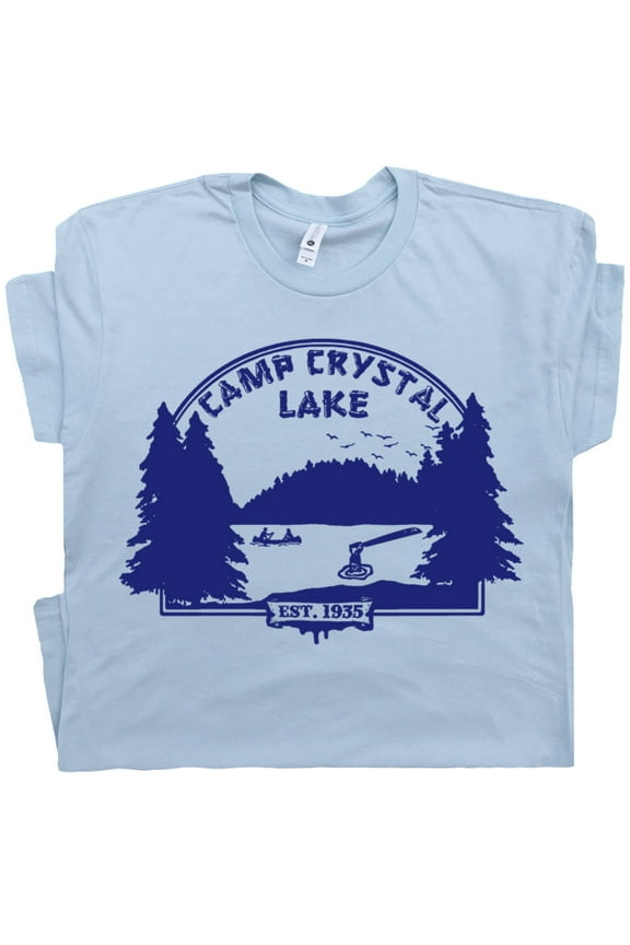 Camp Crystal Lake T Shirt Vintage 80s 90s Horror Movie Shirts for Men Women Retro Friday the 13th Cool Funny Graphic Tee Jason Hockey Mask