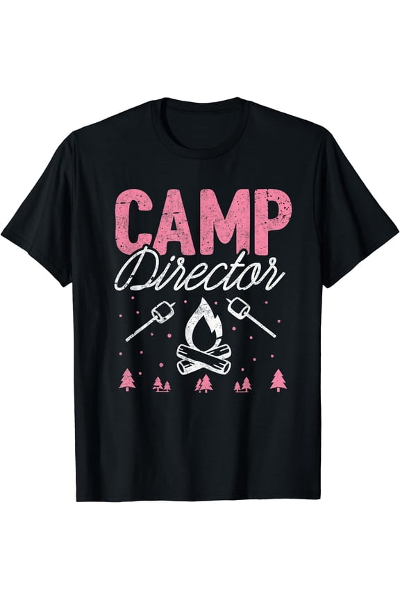Camp Director Shirt Funny Camping Campfire Mountain Climbing T-Shirt Black Medium