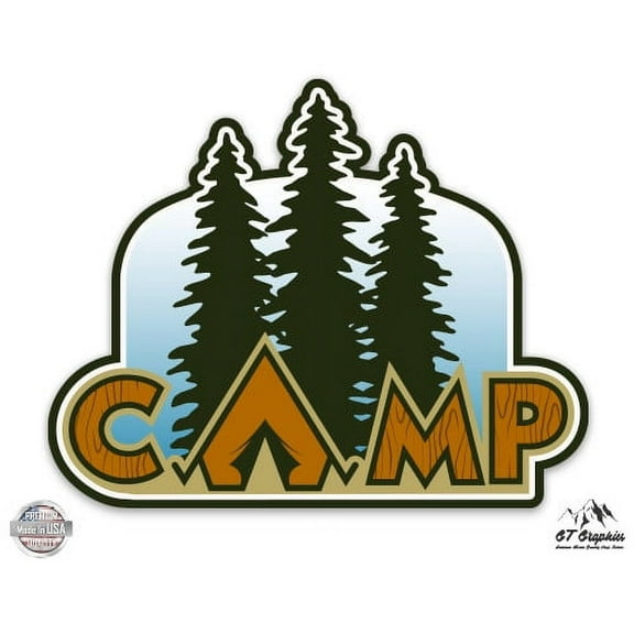 Camp Forest - 12" Vinyl Sticker Waterproof Decal