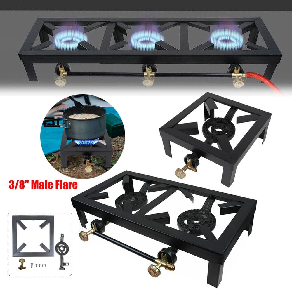 Camp Gas Stove Cast Iron Propane LPG Outdoor BBQ Heating Cooking Butane ...