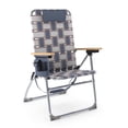 thumbnail image 1 of Camp & Go Retro Steel Indoor Folding Chair, Blue/Gray, 1 of 3