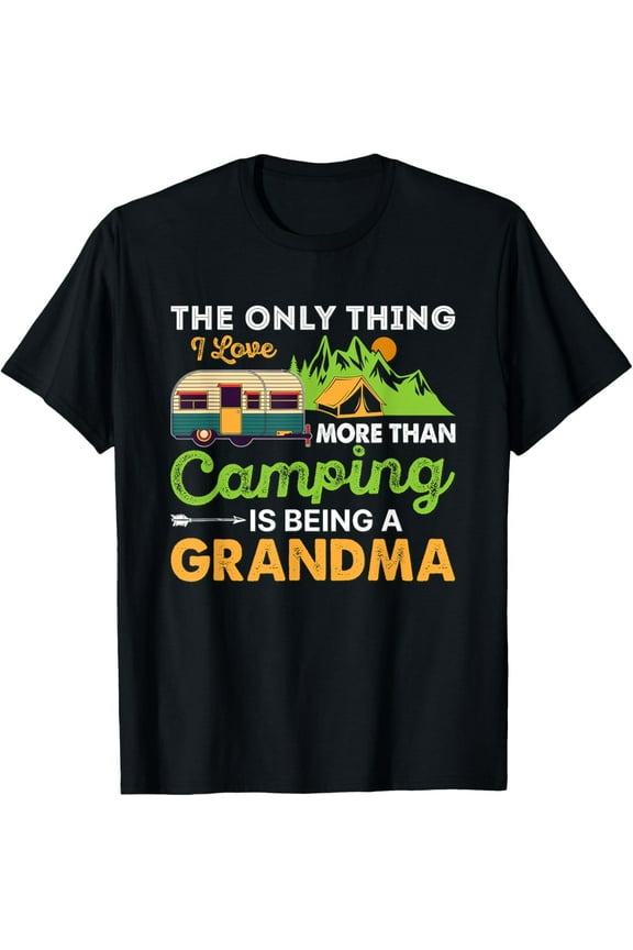 Camp Grandma Retro Vintage Outdoor Tee Women's Camping T-Shirt