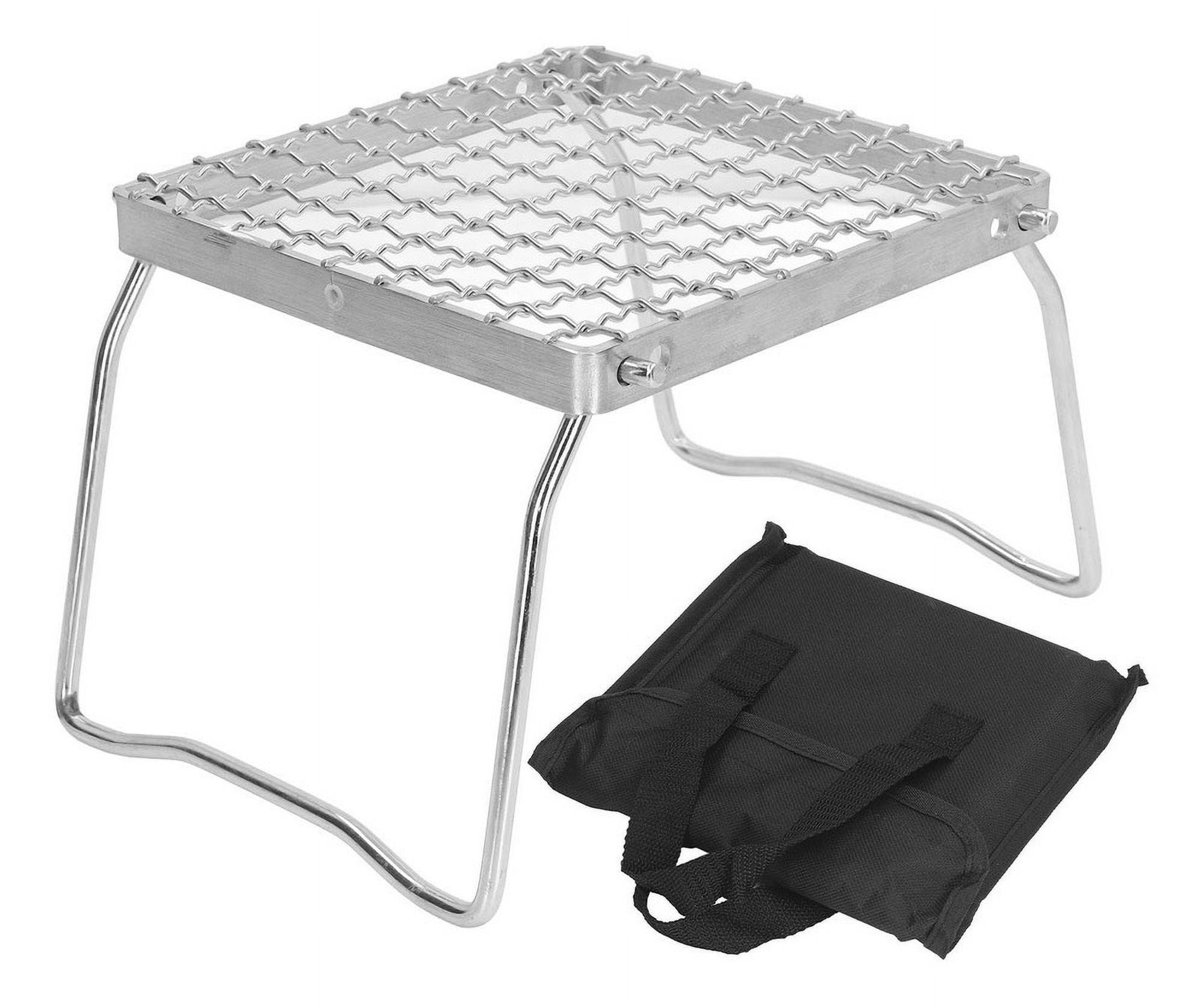 Camp Grill with Folding Legs in 304 Stainless Steel