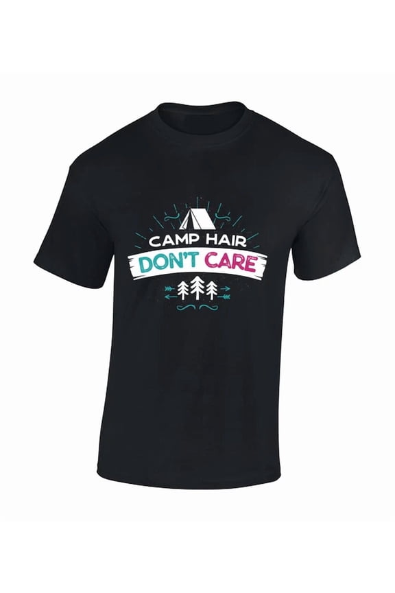 Camp Hair Dont Care Camping Camper Van Design T-Shirt
